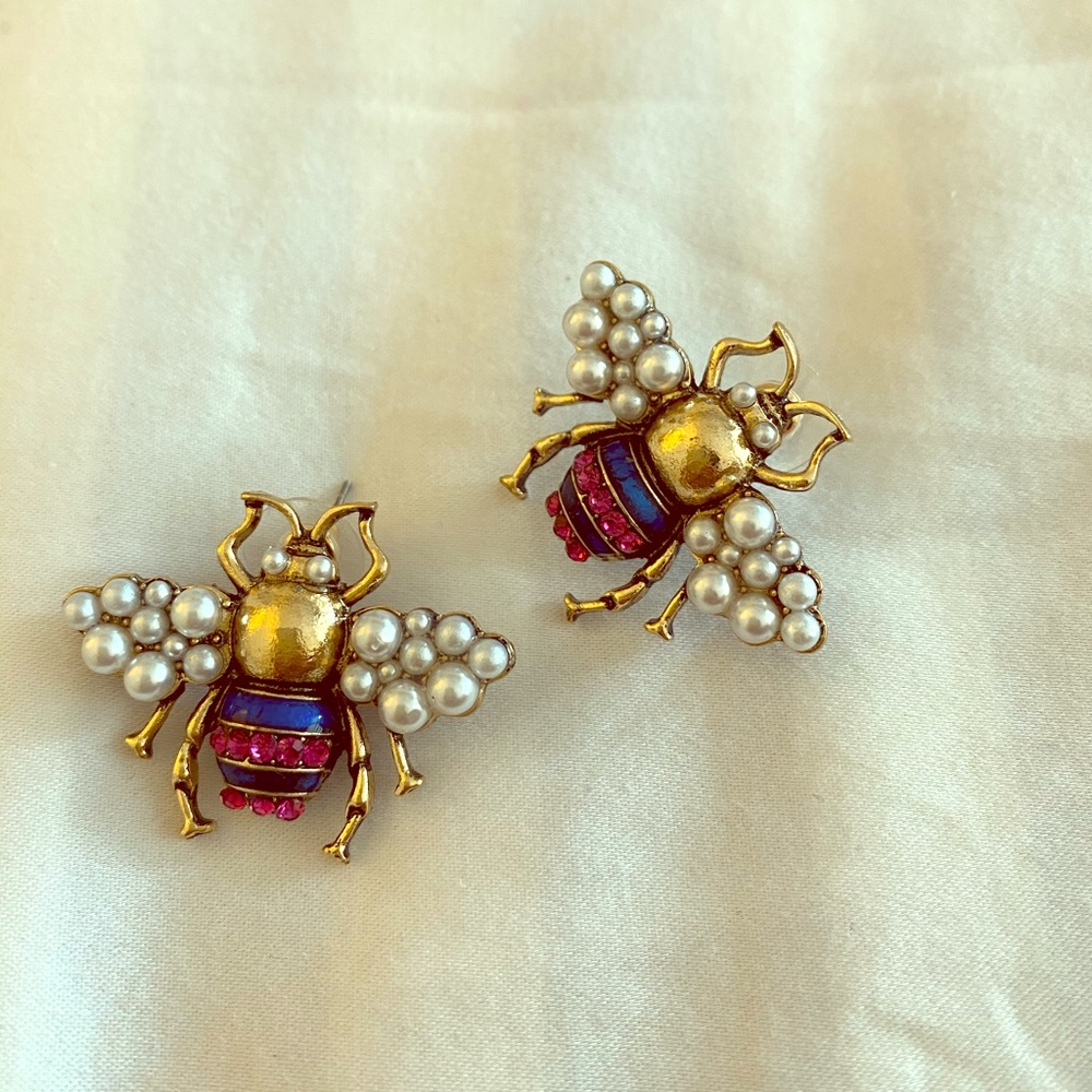 One of a kind bee earrings